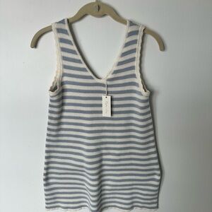 Rylee + Cru crochet tank mini dress